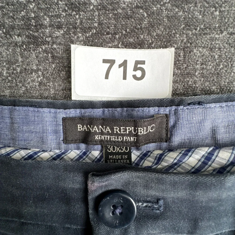 Banana Republic Kentfield Chino Pants Mens 30x30 Gray Cotton Straight Mid‎ Rise